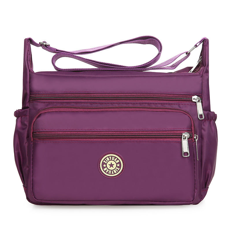 Wholesale Oxford Cloth Flower Cloth Diagonal Span Large Capacity Canvas Shoulder Bags